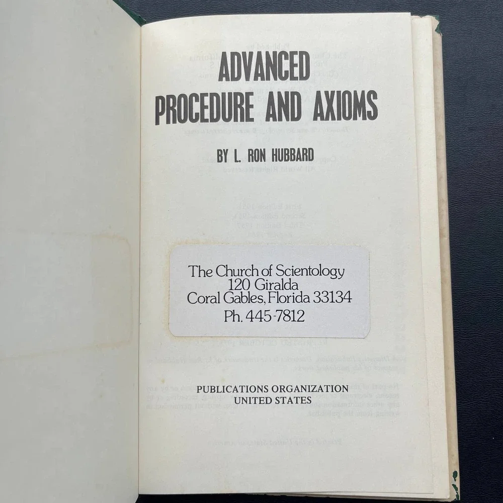 Advanced Procedure and AXIOMS by L.Ron Hubbard